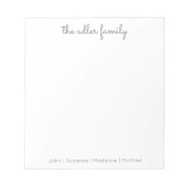 Bloco de Notas da Família de Cinzas de Script Simp