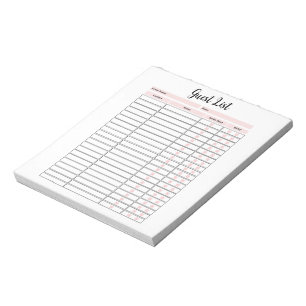 Bloco de Notas da Lista de Convidados para Planeja