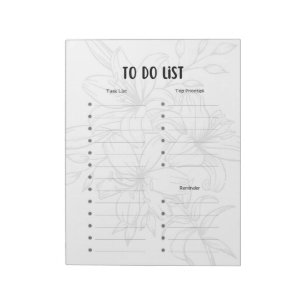 Bloco de Notas da Lista de Tarefas