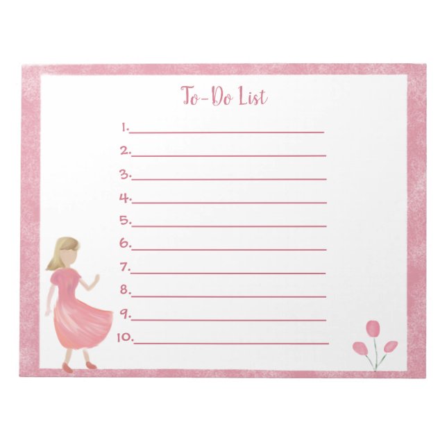 Bloco de Notas da Lista Pink-Do Delicado (Frente)