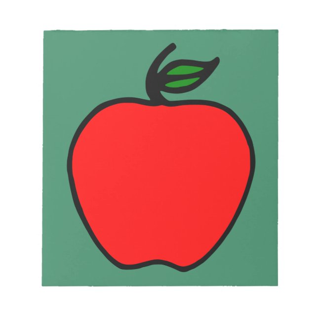 Bloco de notas da maçã vermelha  (Frente)