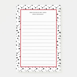 Bloco De Notas Da mesa da mascote Dalmatian da escola de