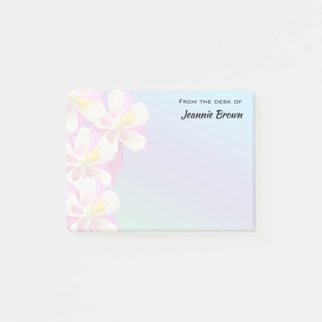 Bloco De Notas Da Mesa das Flores de Columbina Bonitas (Frente)