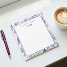 Da Mesa de Campo de Flor de Lavanda Personalizada