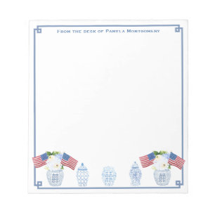 Bloco De Notas Da Mesa De  Chinoiserie Chic All-American