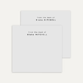 Bloco De Notas Da mesa de Cinzas simples monográficas