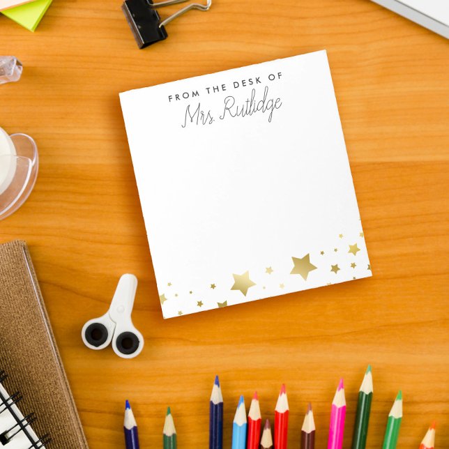 Bloco De Notas Da Mesa de - Estrelas Douradas falsas (Criador carregado)