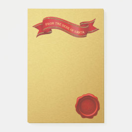 Bloco De Notas Da mesa de notas de post-it Dourados do papai noel