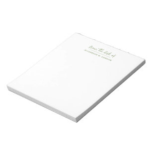 Bloco De Notas Da Mesa De Personalizado Tendência Verde Sage