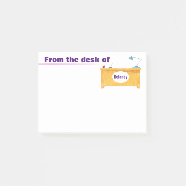 Bloco De Notas Da mesa de Postas personalizadas (Frente)
