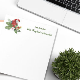 Bloco De Notas Da Mesa De Professores De Pássaros Tropicais Por A