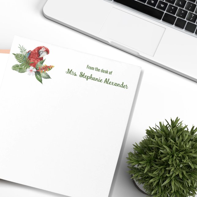 Bloco De Notas Da Mesa De Professores De Pássaros Tropicais Por A (Criador carregado)