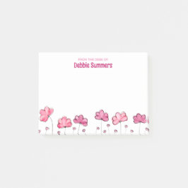 Bloco De Notas Da Mesa do Floral de Apelência de Corte de Nome Pe