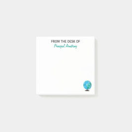 Bloco De Notas Da mesa do globo personalizado principal