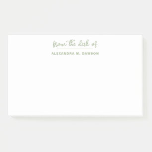 Bloco De Notas Da Mesa Do Moderno Mínimo Sage Green