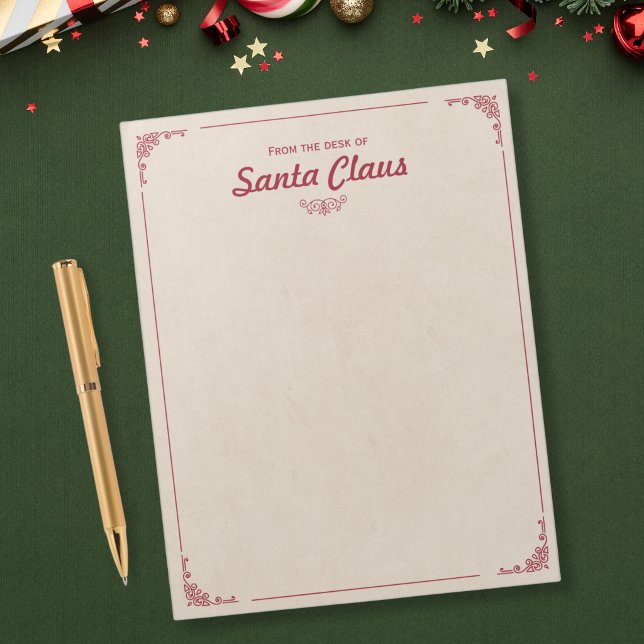 Bloco De Notas Da Mesa do Papai Noel - Natal Antigo (Criador carregado)