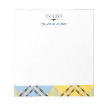 Da Mesa Do Roteiro Girly Monograma, Tartan