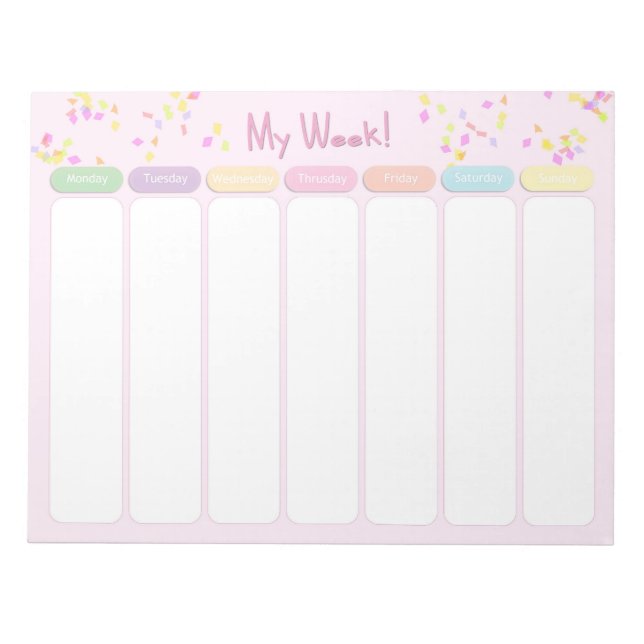 Bloco de Notas da Minha Semana (Frente)