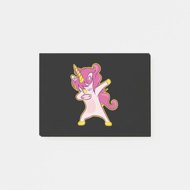 Bloco De Notas Dabbing Unicorn (Frente)
