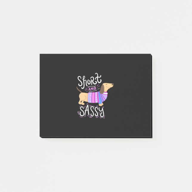 Bloco De Notas Dachshund Baixo E Sassy (Frente)