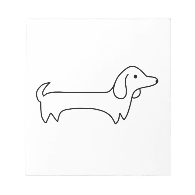 BLOCO DE NOTAS DACHSHUND, CÃO QUENTE, CACHORRO DE SAÚDE, BONITO,  (Frente)