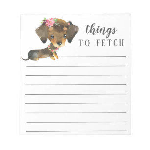 Bloco De Notas Dachshund Coisas para Buscar