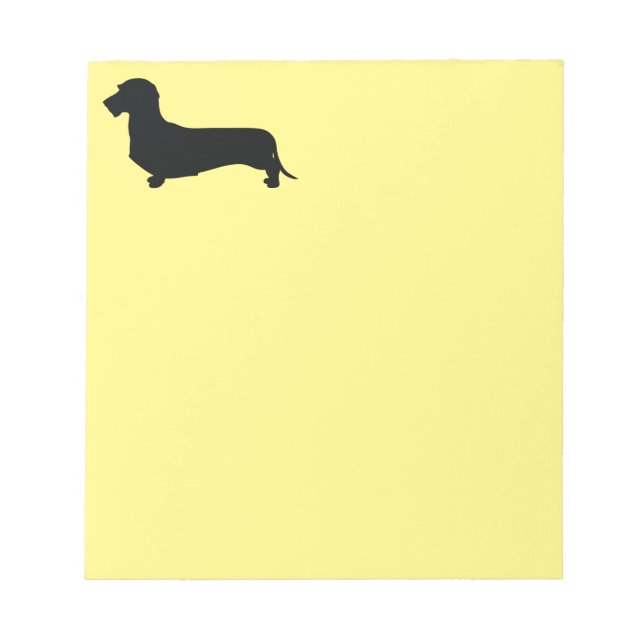Bloco de Notas Dachshund de Pelo Cabeludo (Frente)