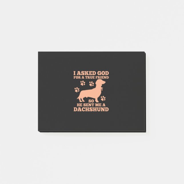 Bloco De Notas Dachshund É Meu Verdadeiro Amigo (Frente)