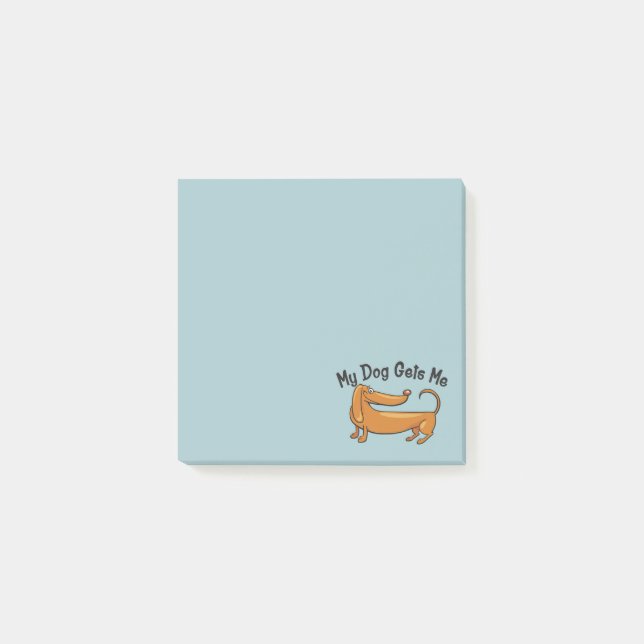 Bloco De Notas Dachshund Me Pega Notas Post-it® (Frente)