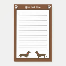 Bloco De Notas Dachshund Personalizado - Doxie Puppy Dog