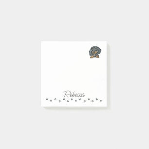 Bloco De Notas Dachshund Sausling Dog Posto Personalizado Notas
