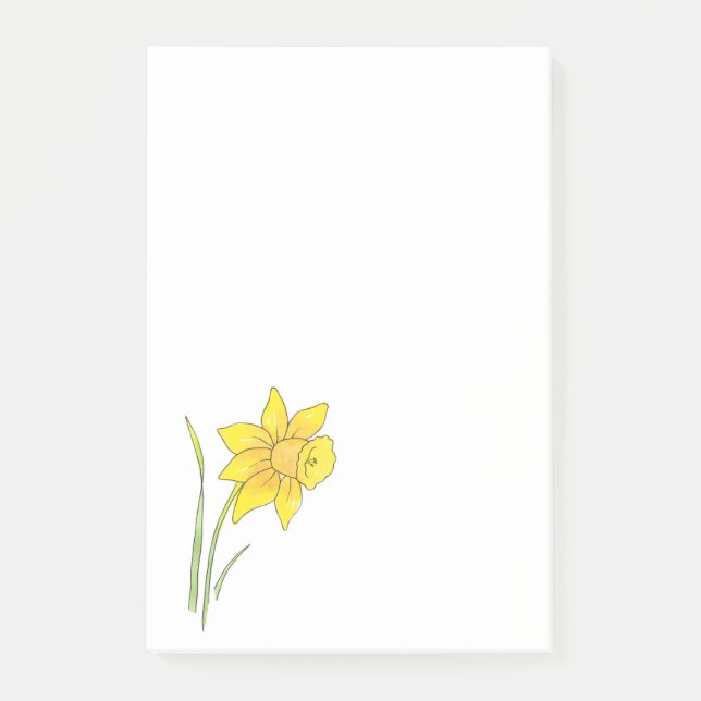 Bloco De Notas Daffodil da Aquarela (Frente)