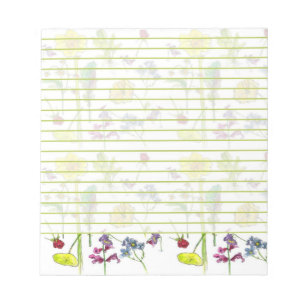 Bloco De Notas Daffodil Pansy Wildflower Drawing Links