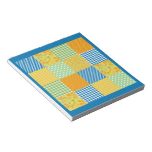 Bloco De Notas Daffodils Notepad, Country Faux Patchwork