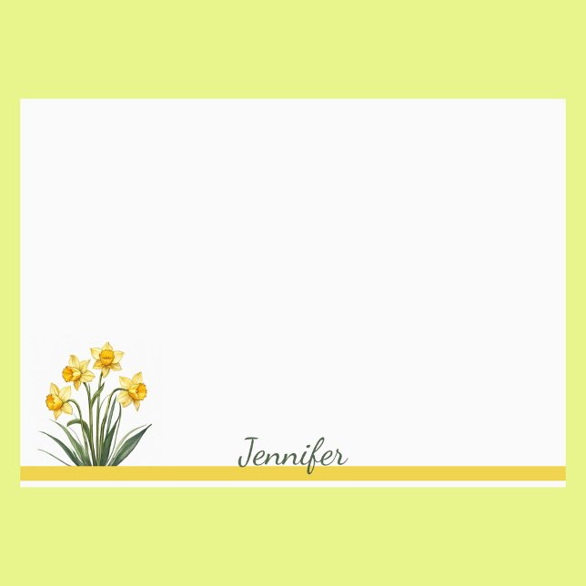 Bloco De Notas Daffodils Personalize com seu nome (Criador carregado)