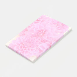Bloco De Notas Dahlias Em Rosa Suave