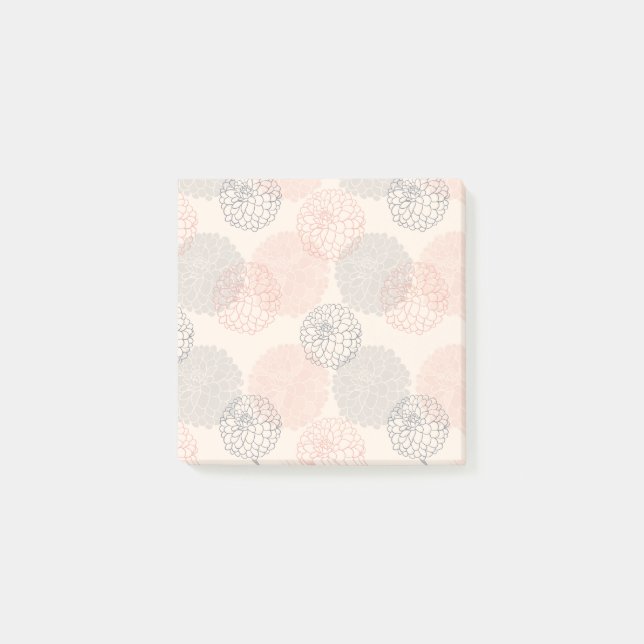 Bloco De Notas Dahlias Posta Notas (Frente)
