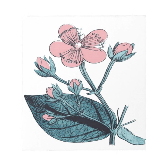 Bloco De Notas Daîdae Rosa Floral (Frente)