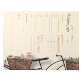 Bloco De Notas Daily Fitness planner gold and luxury name cute