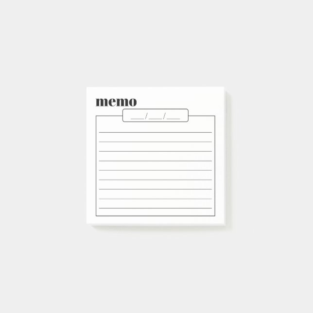 Bloco De Notas Daily Memo Pad Sticky Notes, 3" x 3" (Frente)