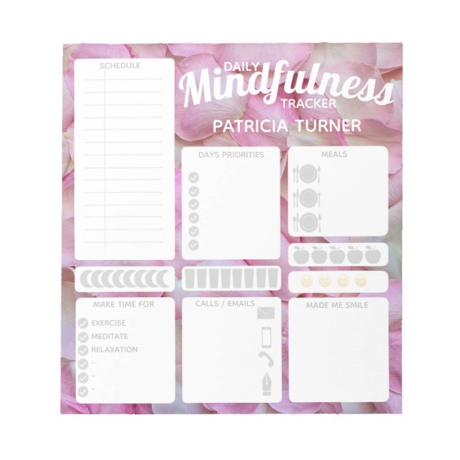 Bloco De Notas Daily Mindancy Tracker Dry Erase Board No (Frente)