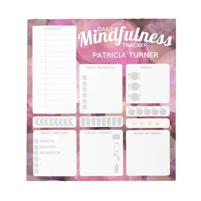 Bloco De Notas Daily Mindancy Tracker Dry Erase Board No (Frente)