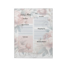 Daily Planner Dusty Peony Floral Design
