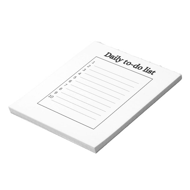 Bloco De Notas Daily to-do list (Invertido)