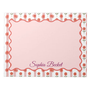 Bloco De Notas Daisy Coquette Stripes Notepad