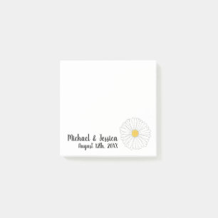 Bloco De Notas Daisy Flower Floral Chá de panela Wedding Favor