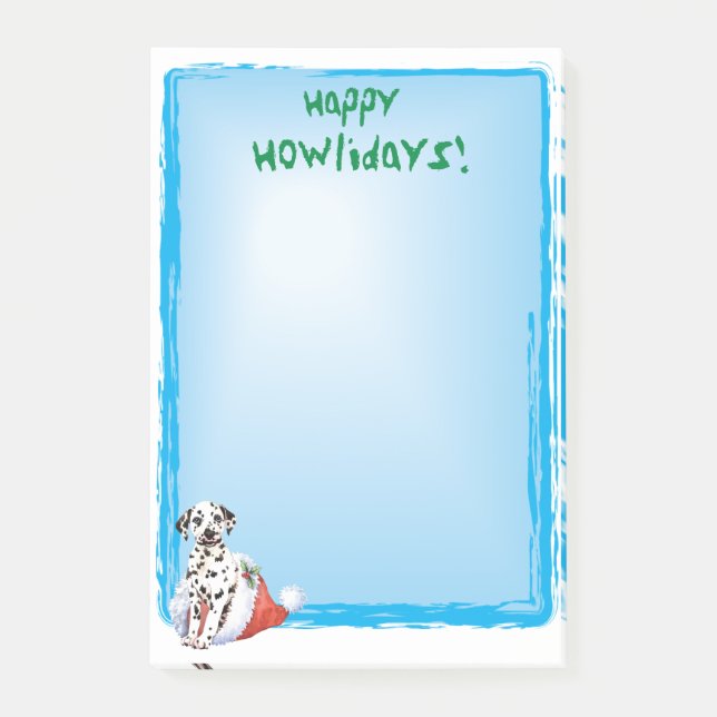 Bloco De Notas Dalmatian feliz de Howlidays (Frente)