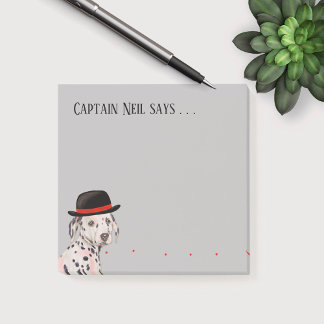 Bloco De Notas Dalmation with Hat Painting Posta-it Notes