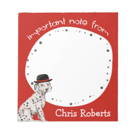 Bloco De Notas Dalmationr Black Hat Dog List