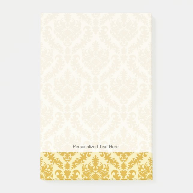 Bloco De Notas Damasco Dourado (Frente)